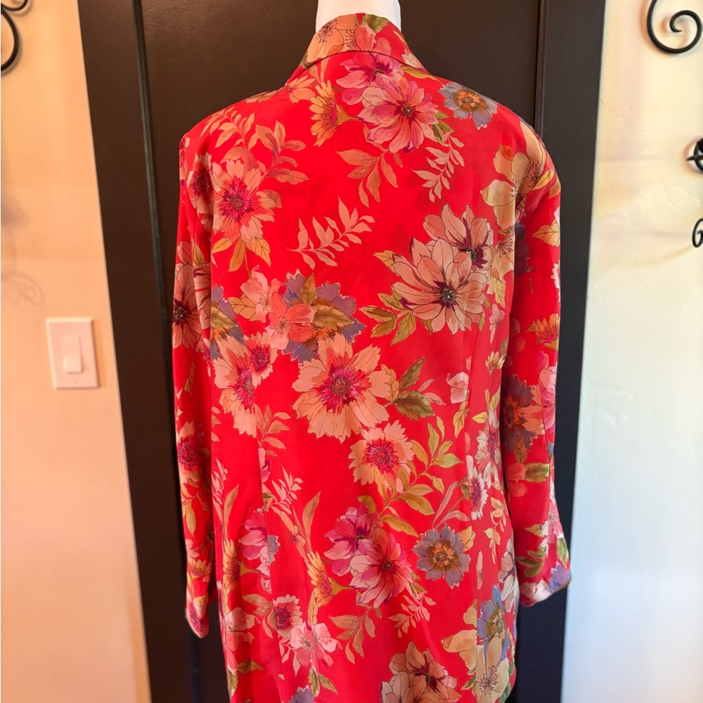 Johnny Was Coral Floral Blazer Like New - Picture 2 of 6